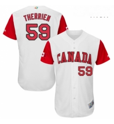 Mens Canada Baseball Majestic 59 Jessen Therrien White 2017 World Baseball Classic Authentic Team Jersey