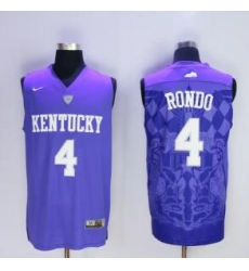 Ncaa Rajon rondo Kentucky wildcats college basketball jersey