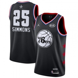 76ers 25 Ben Simmons Black Youth Basketball Jordan Swingman 2019 AllStar Game Jersey