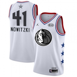 Mavericks 41 Dirk Nowitzki White Youth Basketball Jordan Swingman 2019 AllStar Game Jersey