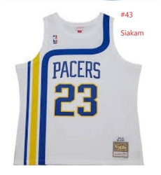 Men Pacers #43 siakam White Stitched Throwback Jersey