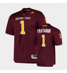 Men Arizona State Sun Devils Deamonte Trayanum College Football Maroon Premier Jersey