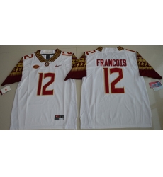 Florida State Seminoles 12 Deondre Francois White College Jersey