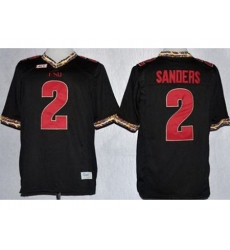 Florida State Seminoles FSU 2 Deion Sanders Black NCAA Jerseys