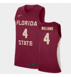 Men Florida State Seminoles Patrick Williams College Basketball Garnet 2020 Nba Draft Jersey