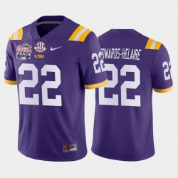 LSU Tiger Clyde Edwards Helaire Purple Away Men'S Jersey