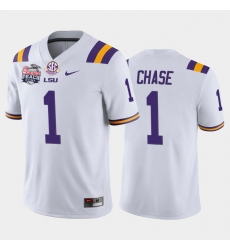 LSU Tiger Ja'Marr Chase White Home Men'S Jersey