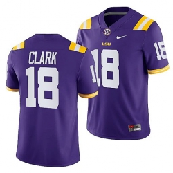 Lsu Tigers Damone Clark Purple College Football Men Jersey