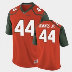 Men Miami Hurricanes Bradley Jennings Jr. Replica Orange College Football Jersey