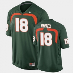 Men Miami Hurricanes Tate Martell Game Green College Football Jersey