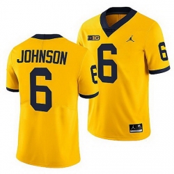 Michigan Wolverines Cornelius Johnson Maize College Football Men Jersey