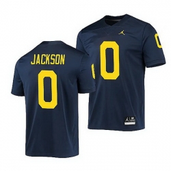 Michigan Wolverines Giles Jackson Navy Game Men'S Jersey