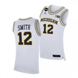 Michigan Wolverines Mike Smith 2021 Big Ten Regular Season Champions Blm White Jersey