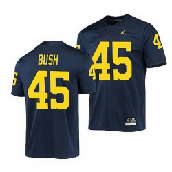 Michigan Wolverines Peter Bush Navy Game Men'S Jersey