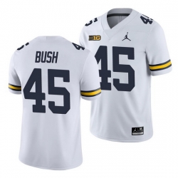 Michigan Wolverines Peter Bush White College Football Men'S Jersey