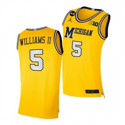 Michigan Wolverines Terrance Williams Ii Yellow Blm Social Justice Men Jersey