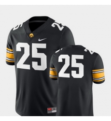 Men Iowa Hawkeyes 25 Black College Football 2018 Game Jersey