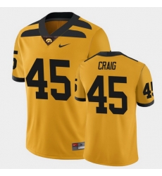 Men Iowa Hawkeyes Deontae Craig College Football Gold Alternate Game Jersey