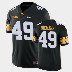 Men Iowa Hawkeyes Nick Niemann Game Black College Football Jersey