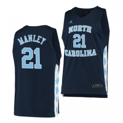 North Carolina Tar Heels Sterling Manley Navy Alternate Men Jersey