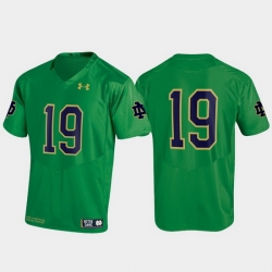 Men Notre Dame Fighting Irish 19 Kelly Green Replica Jersey