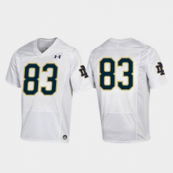 Men Notre Dame Fighting Irish 83 White Replica Football Jersey