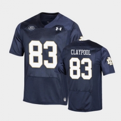 Men Notre Dame Fighting Irish Chase Claypool Replica Navy College Football Playoff Jersey