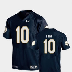 Men Notre Dame Fighting Irish Chris Finke 10 Navy College Football Replica Jersey