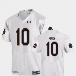 Men Notre Dame Fighting Irish Chris Finke 10 White College Football Replica Jersey