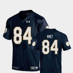 Men Notre Dame Fighting Irish Cole Kmet 84 Navy College Football Replica Jersey