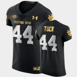 Men Notre Dame Fighting Irish Justin Tuck Golden Edition Black Authentic Jersey