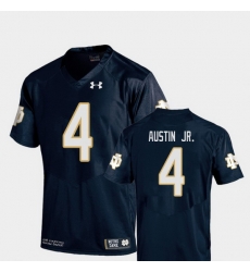 Men Notre Dame Fighting Irish Kevin Austin Jr. 4 Navy College Football Replica Jersey