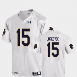 Men Notre Dame Fighting Irish Phil Jurkovec 15 White College Football Replica Jersey