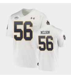 Men Notre Dame Fighting Irish Quenton Nelson Replica White College Football Playoff Jersey