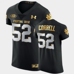 Men Notre Dame Fighting Irish Zeke Correll Golden Edition Black Authentic Jersey