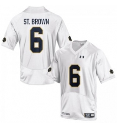 Men Under Armour 6 Replica White Equanimeous St. Brown Notre Dame Fighting Irish Alumni Football Jersey