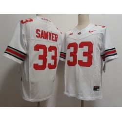 Ohio State Buckeyes #33 Jack Sawyer White Stitched NCAA Football Jersey