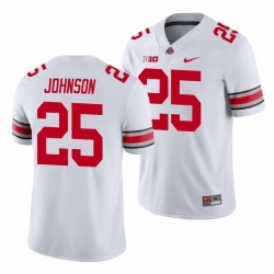 Ohio State Buckeyes Xavier Johnson White Game Men'S Jersey