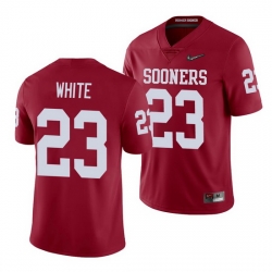 Oklahoma Sooners Dashaun White Crimson College Football Men'S Jersey