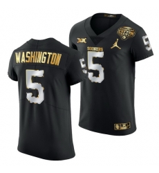 Oklahoma Sooners Woodi Washington Black 2020 Cotton Bowl Classic Golden Edition Jersey