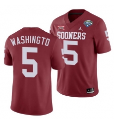 Oklahoma Sooners Woodi Washington Crimson 2020 Cotton Bowl Classic College Football Jersey