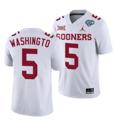 Oklahoma Sooners Woodi Washington White 2020 Cotton Bowl Classic College Football Jersey