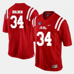 Brandon Bolden Red Ole Miss Rebels Alumni Football Game Jersey