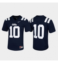 Men Ole Miss Rebels 10 Navy Untouchable Game Jersey