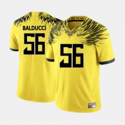 Men Oregon Ducks Alex Balducci College Football Yellow Jersey