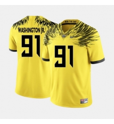 Men Oregon Ducks Tony Washington Jr. College Football Yellow Jersey