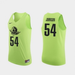 Men Oregon Ducks Will Johnson Apple Green Authentic College Basketball Jersey 0A