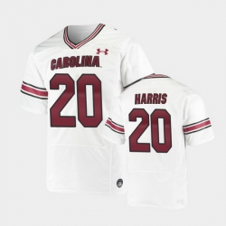 Men South Carolina Gamecocks Kevin Harris Replica White Premiere Football Jersey