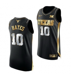 Texas Longhorns Jaxson Hayes 2021 March Madness Golden Authentic Black Jersey