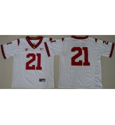 USC Trojans #21 White College Football Jersey